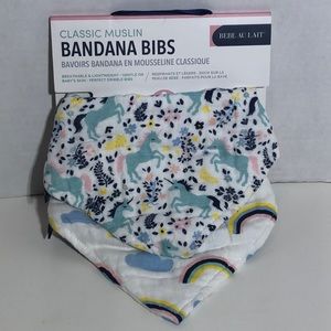 Baby Unicorn/Rainbow Muslin Bandana Bib